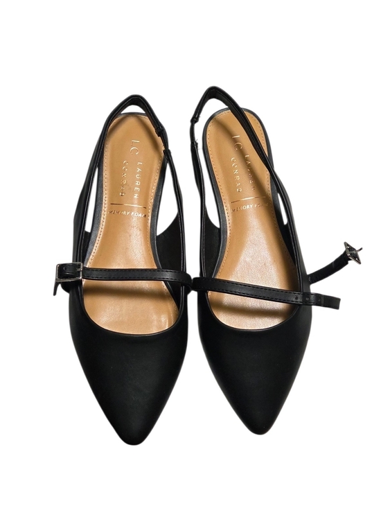 LC Lauren Conrad Shoes - LC Lauren Conrad Black Pointed Mary Jane Slingback Flats